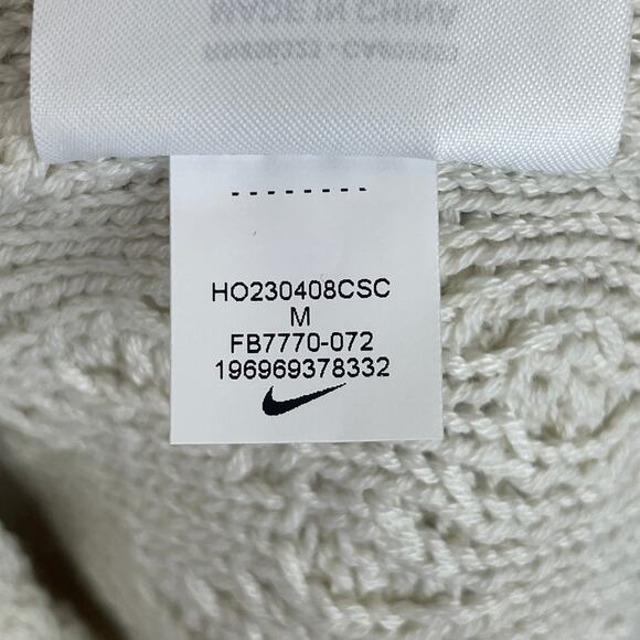 Nike Cable Knit Turtleneck Sweater Ivory Cream White FB7770-072 Men's Size M - Picture 10 of 10